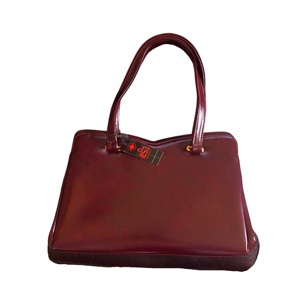 🎉Host Pick🎉 ✨Rare Find✨NWT National Leather Products |  1950s Burgundy Handbag